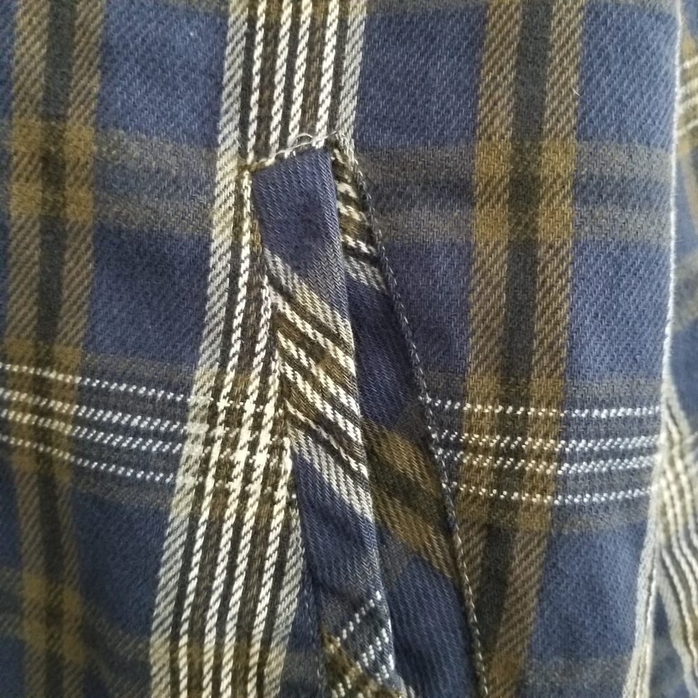 Vintage 100% Cotton Plaid Zip Up Jacket Size Large - Picture 3 of 9